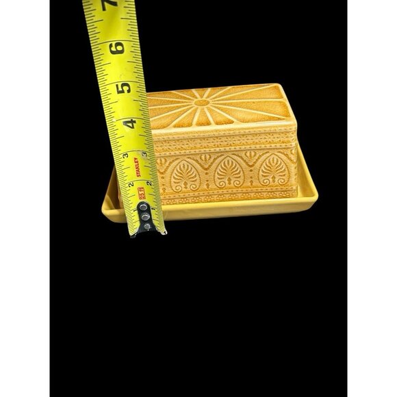 Vintage Bloomingville Rani Ceramic Lidded Yellow Butter Box Covered Dish London - Picture 7 of 10